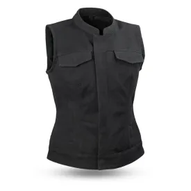 Ludlow Black Canvas Vest