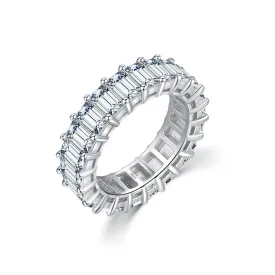 Luxurious S925 Sterling Silver Volleyball Ring with Zircons