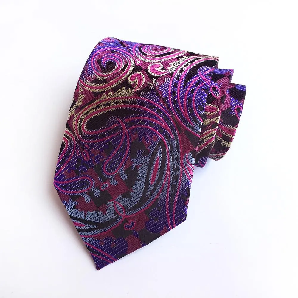 Luxury Paisley Woven Silk Ties - 8 Designs