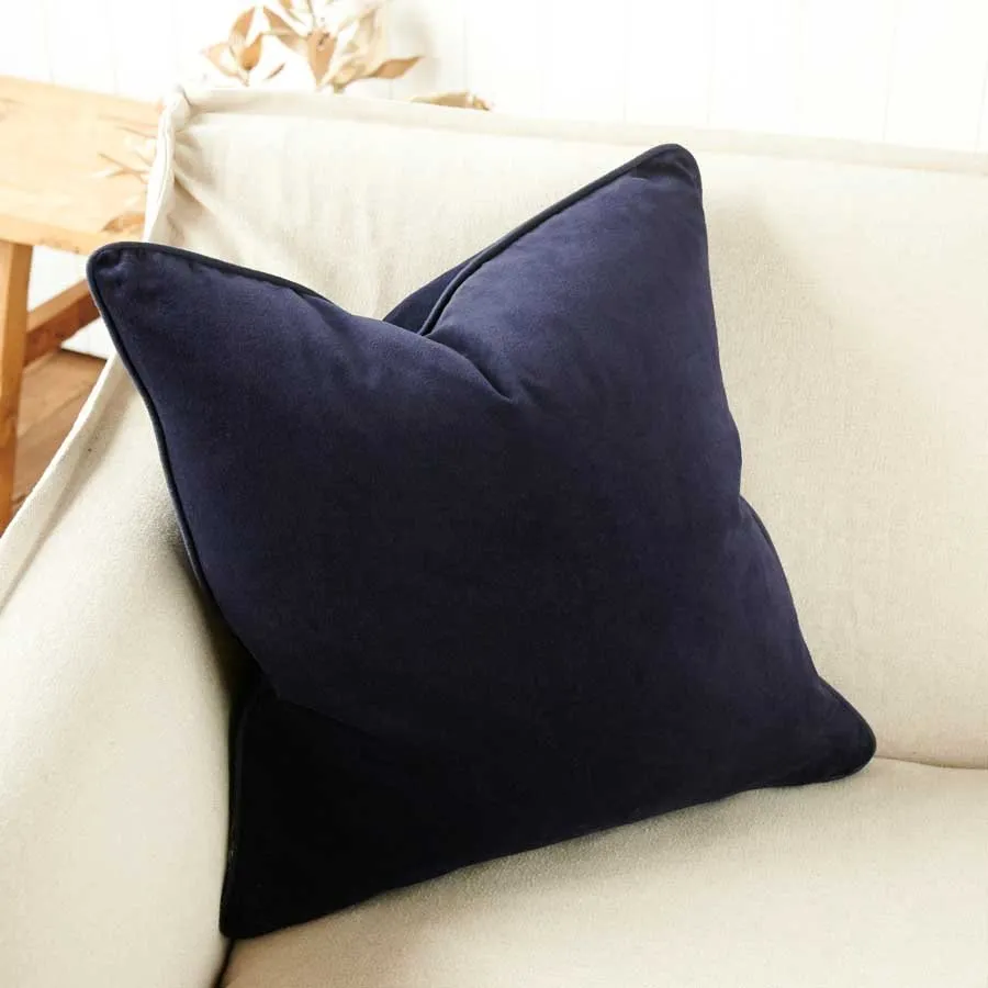 Lynette Velvet Cushion - Navy