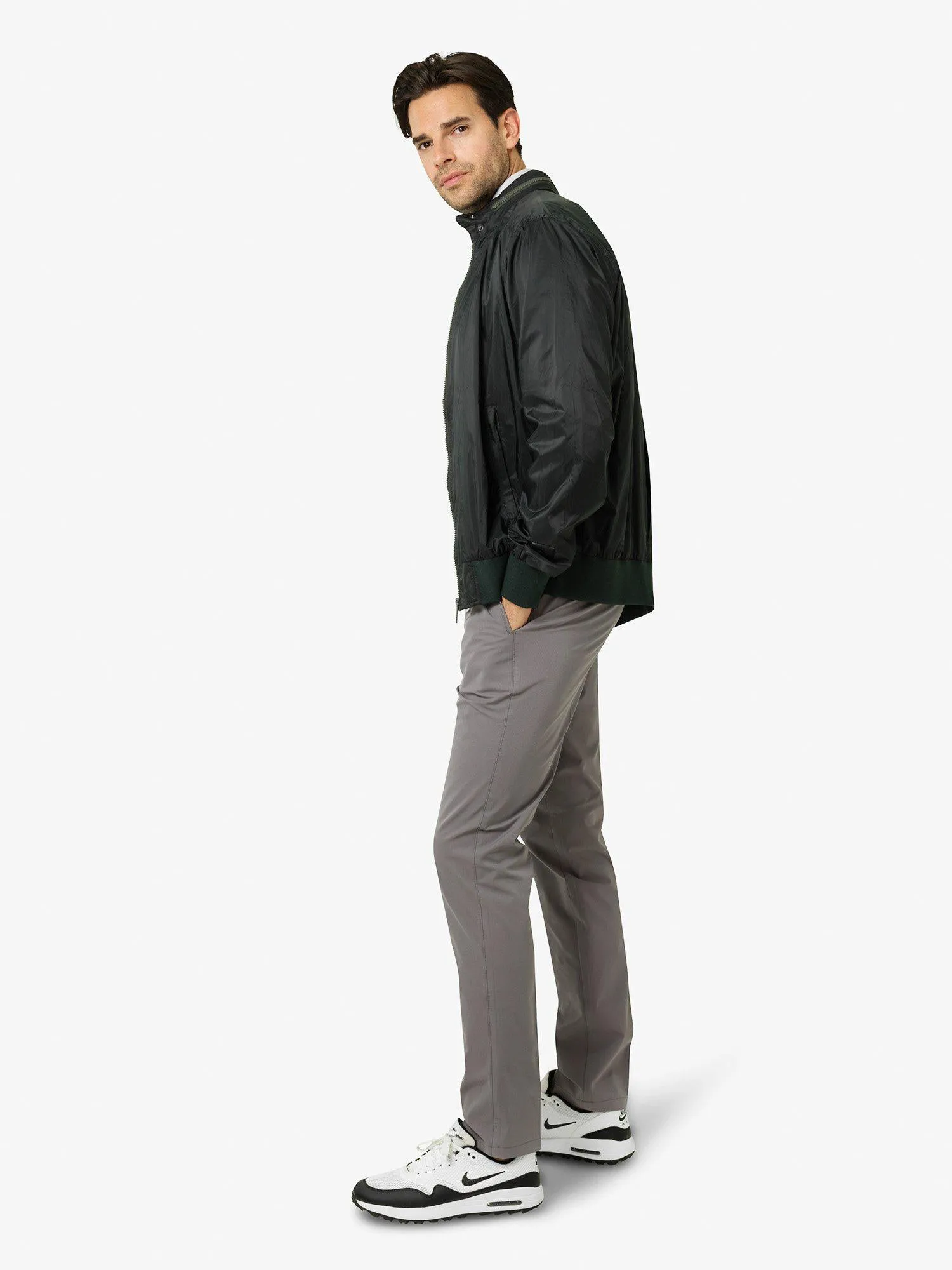 M Byron Tech Chinos 32" Steel Grey