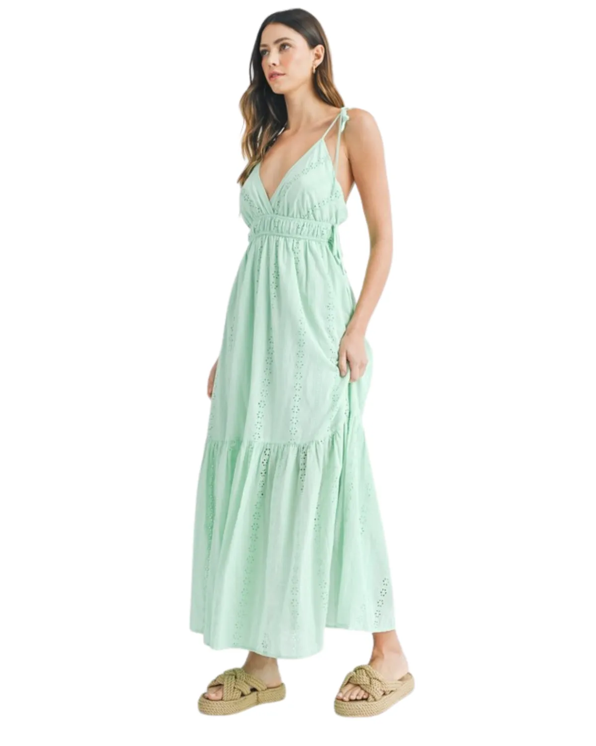 Mable Eyelet Lace Maxi Dress - Md4721