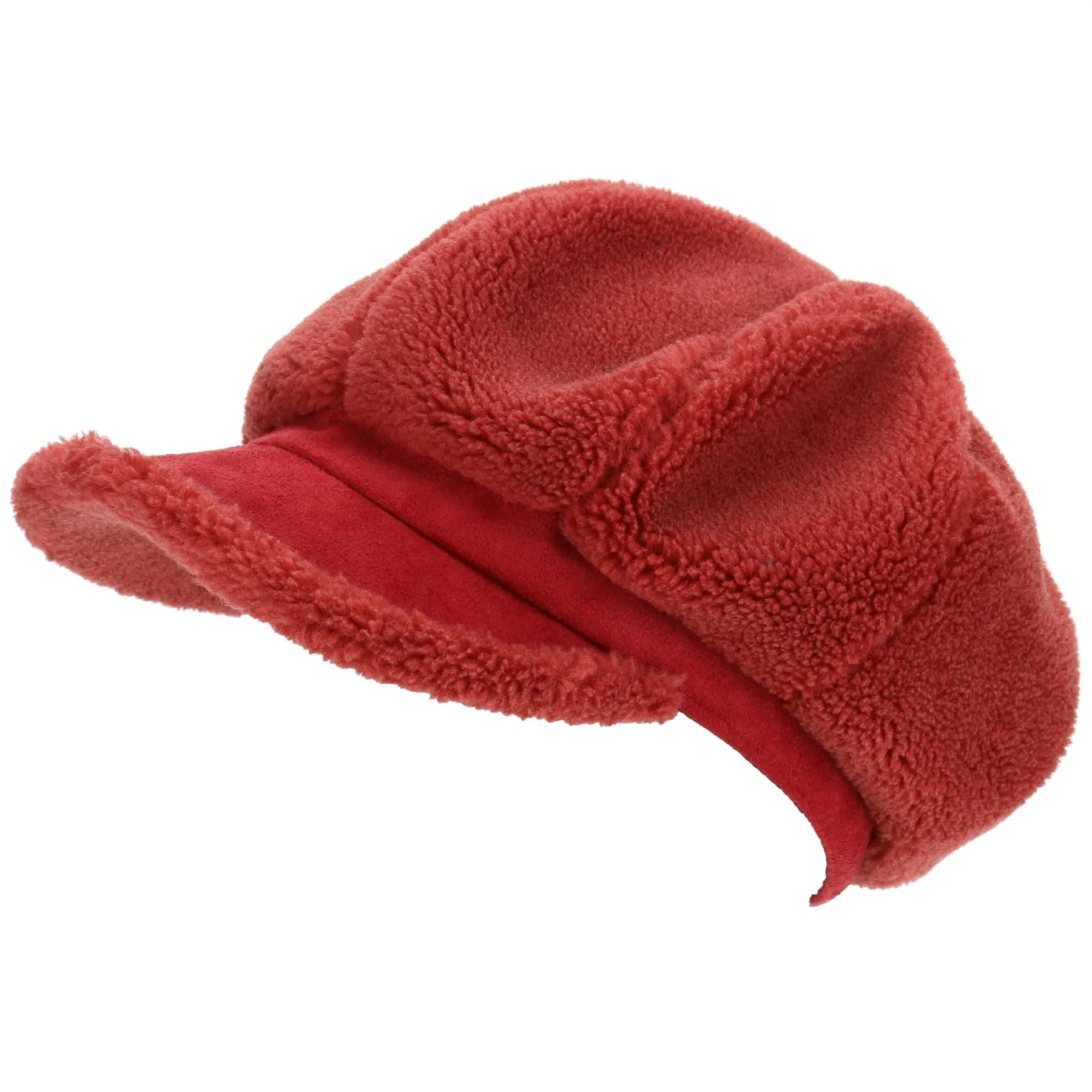 Macahel 8 Panel Vintage Peaked Cap - Red