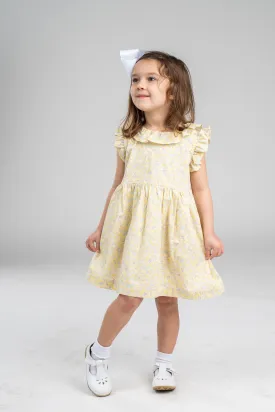 Macy Yellow Floral Dress