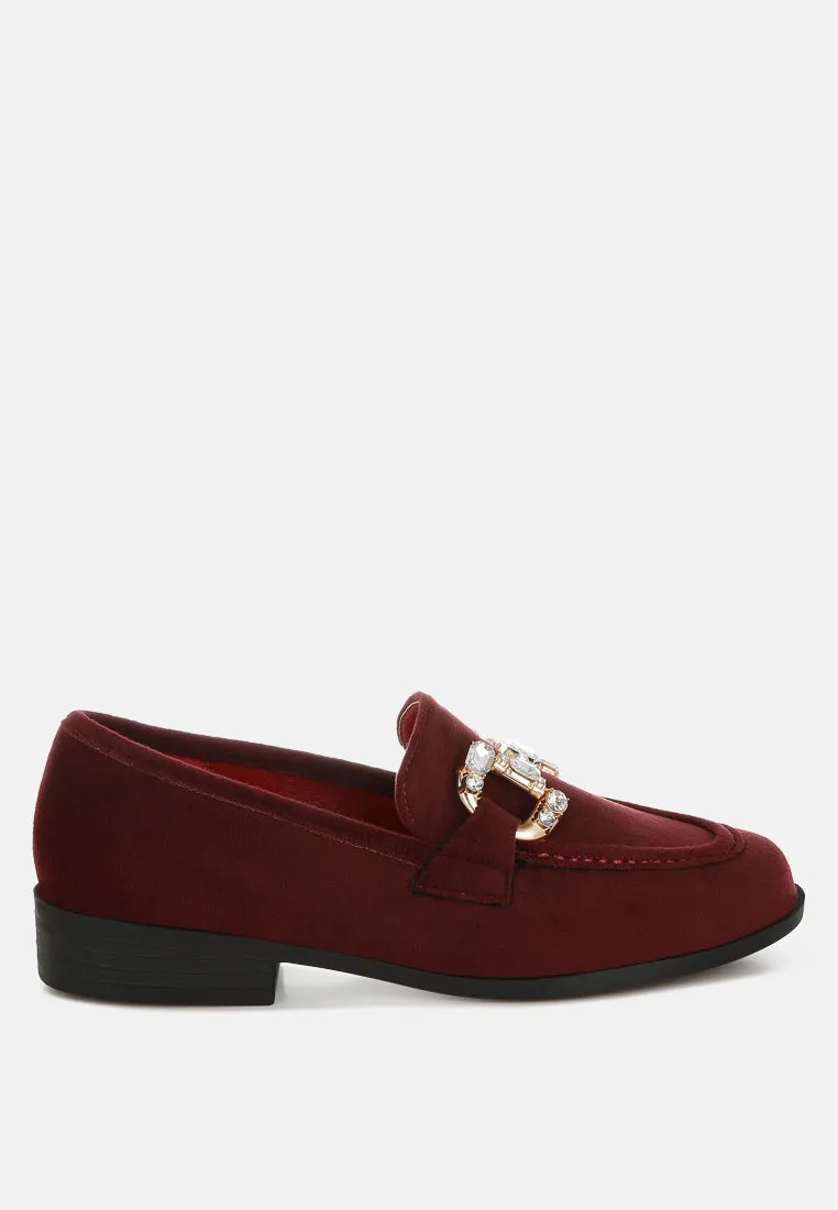 Maestro Diamante Embellished Horsebit Loafers