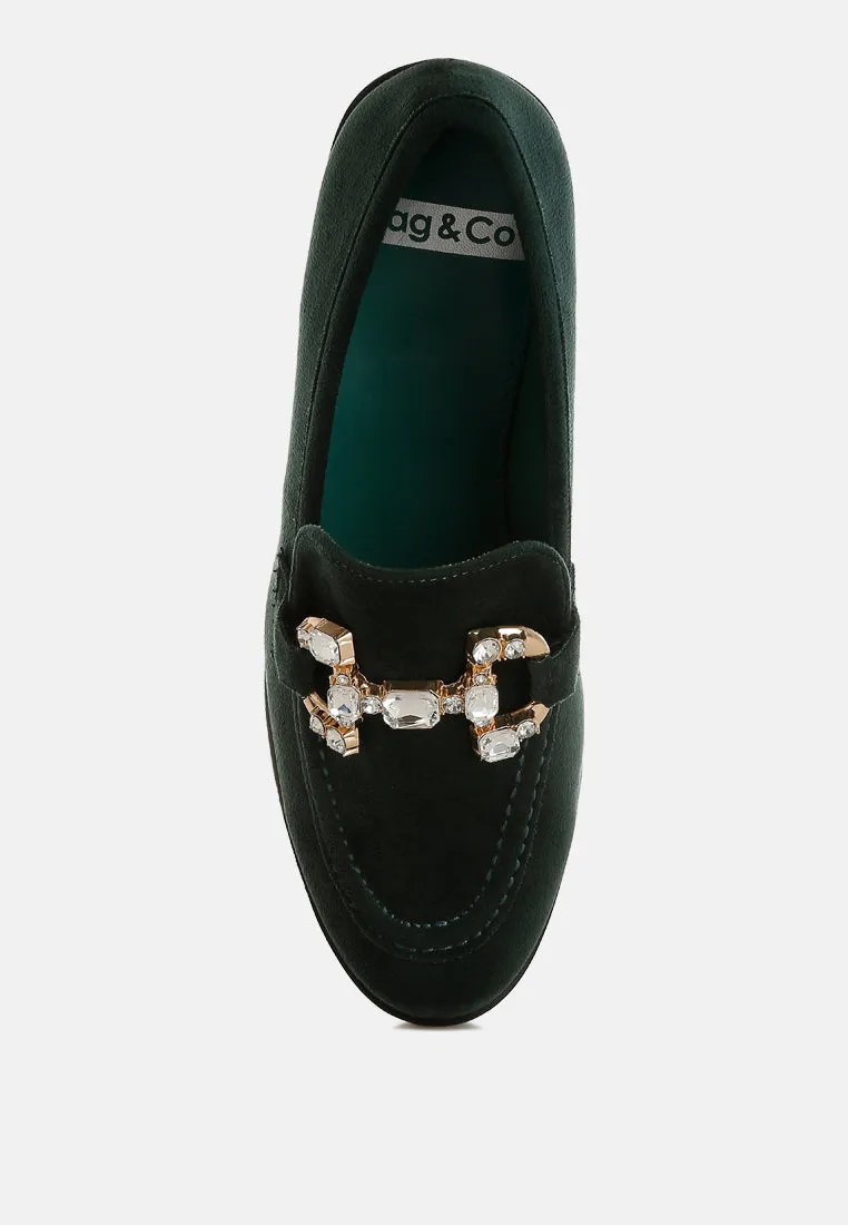 Maestro Diamante Embellished Horsebit Loafers