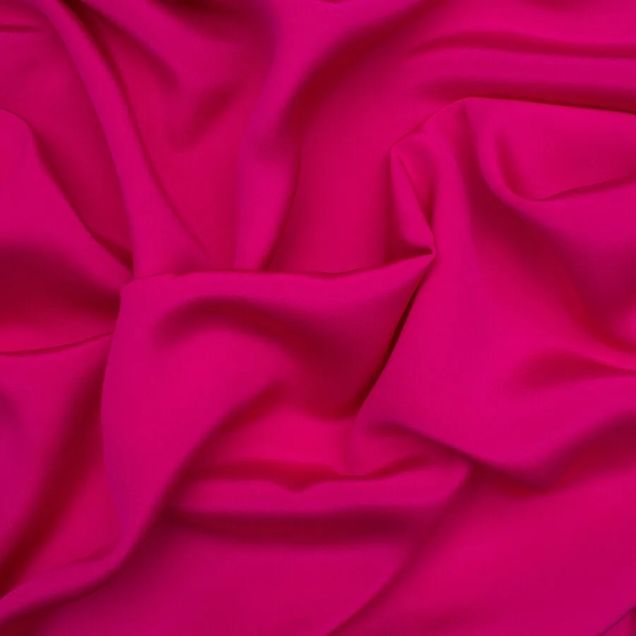 Magenta Silk Marocain Crêpe