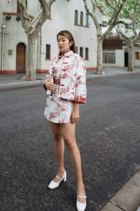 MAGGIE Reversible Oriental Jacket (White/ Red)