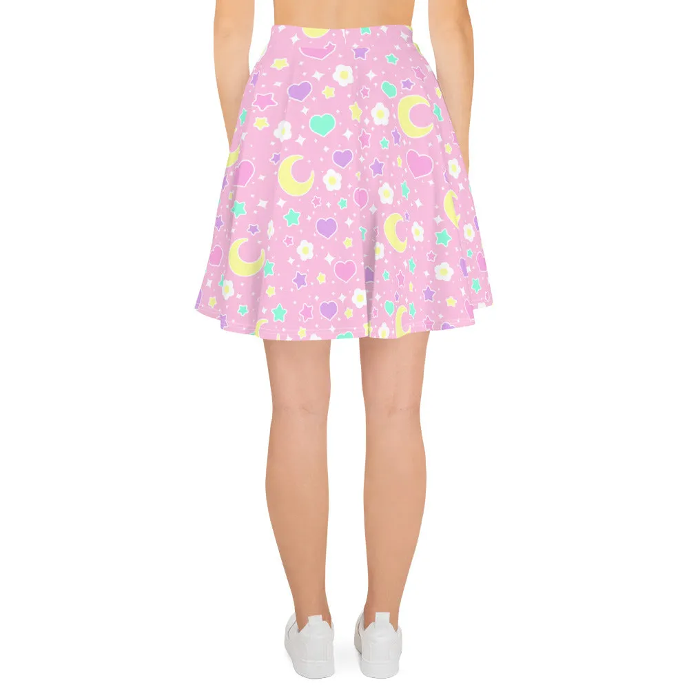 Magical Spring Pink Skater Skirt