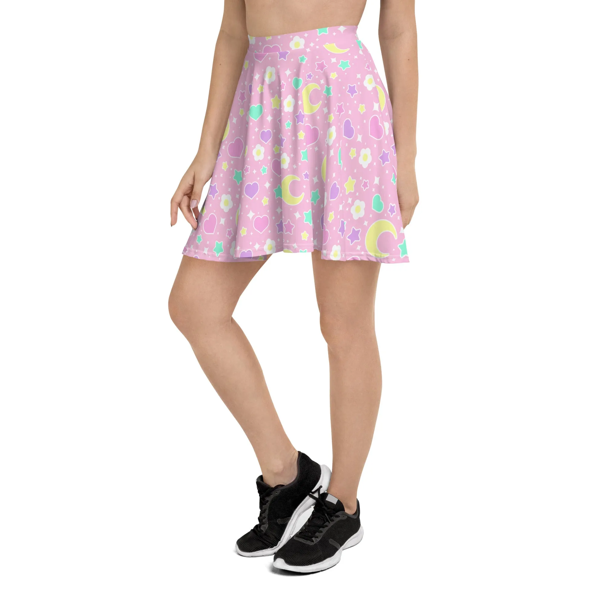 Magical Spring Pink Skater Skirt