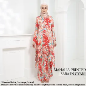 MAHALIA PRINTED - SARA IN CYAN