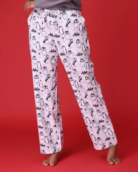 Mahogany Happy Penguin Flannel Pajama Pant - N217p