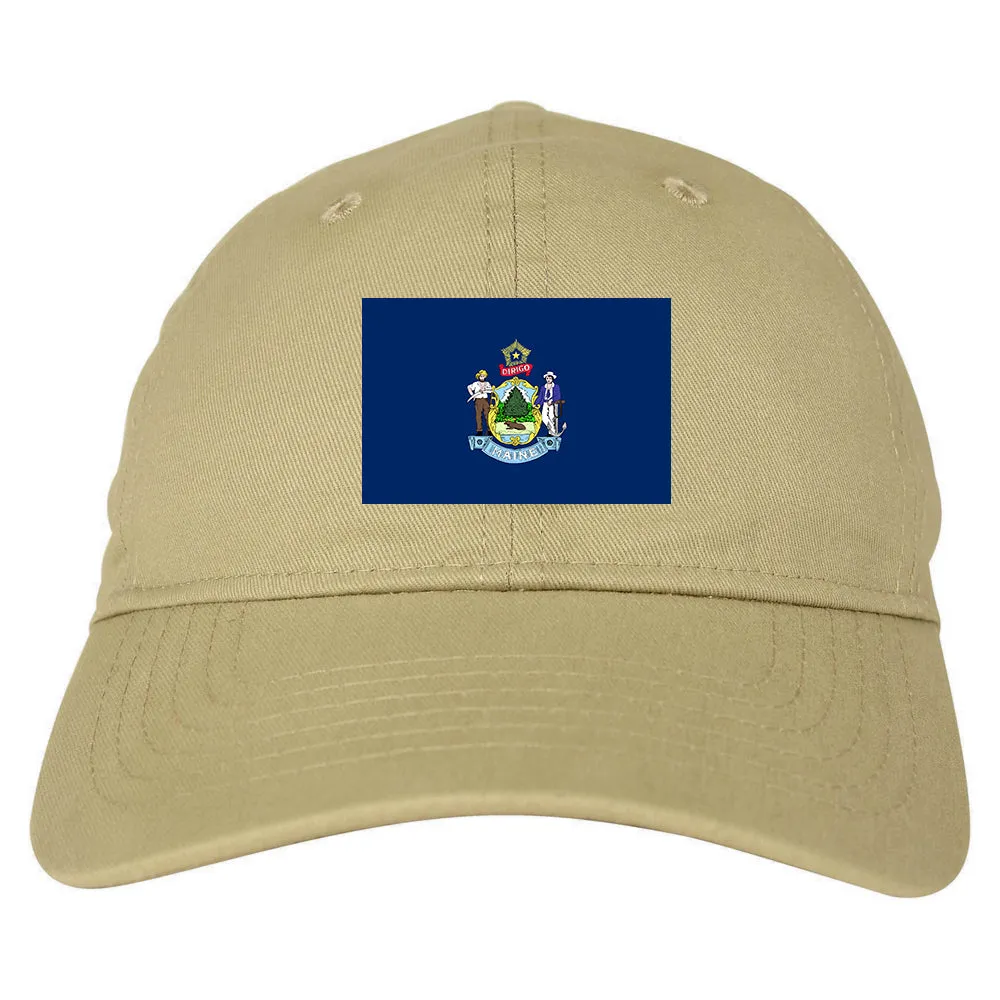 Maine State Flag ME Chest Mens Dad Hat