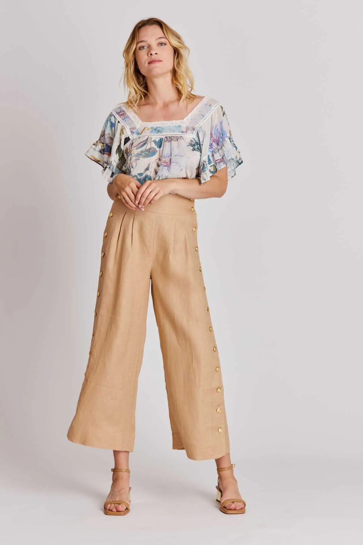 Maiwen Linen Pant -White