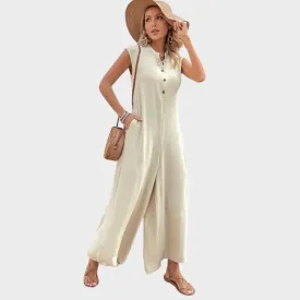 MAJKEN - Chic jumpsuit med knappar