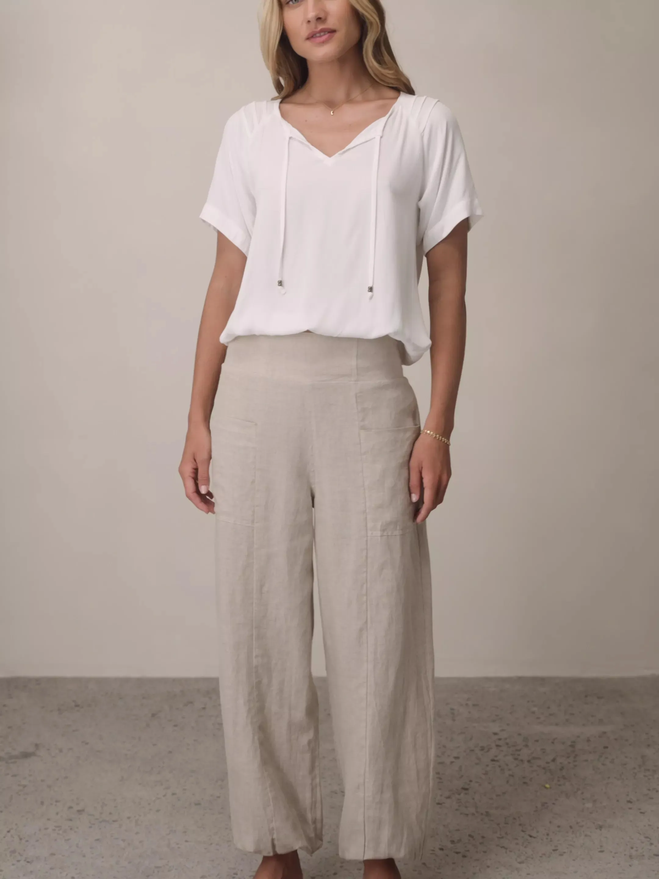 Malibu Linen Pants Flax