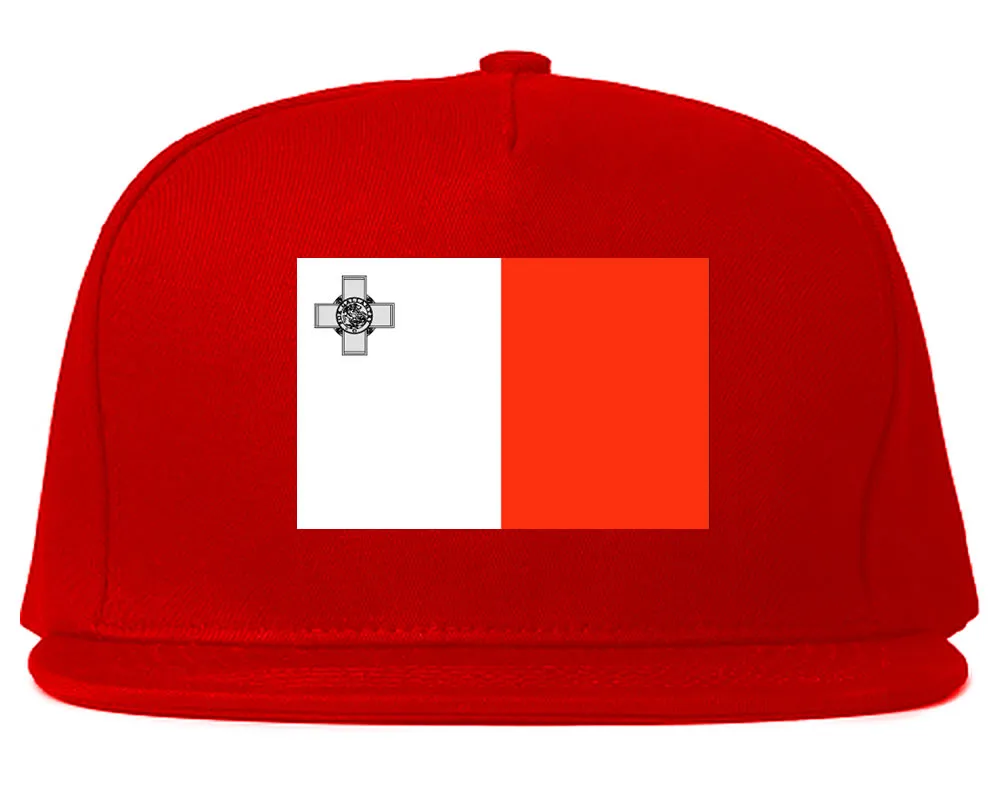 Malta Flag Country Printed Snapback Hat Cap