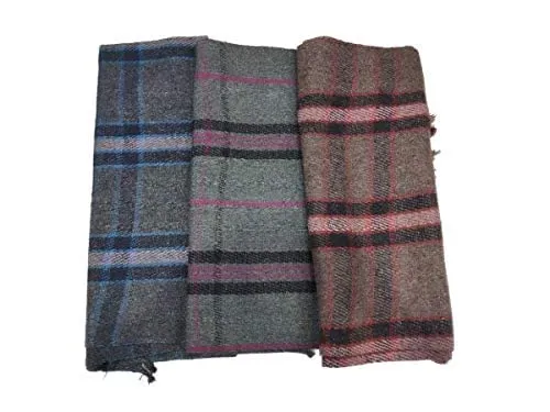 MAMRAJ Woolen Acrylic, Warm and Comfort Blanket (210 cm x 125 cm, Multicolor), Reversible Set (10)