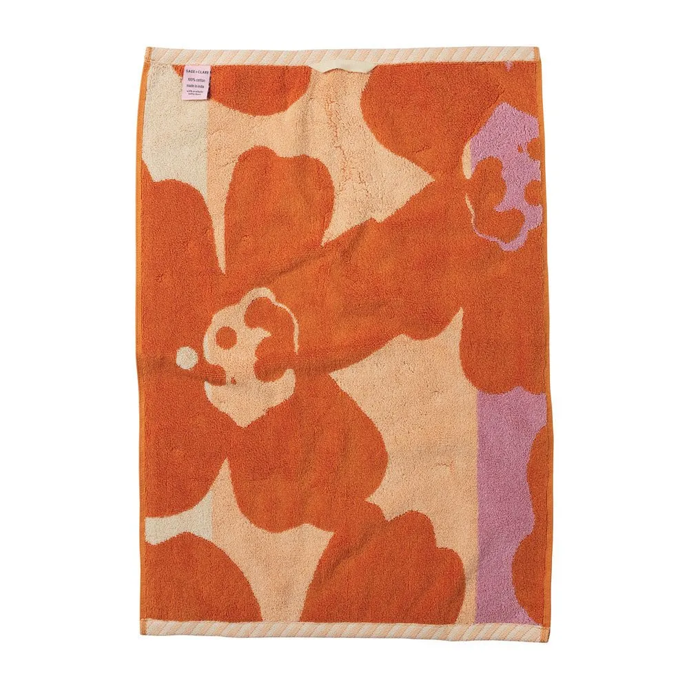 Manning Floral Hand Towel - Persimmon