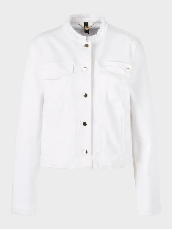 Marc Cain Additions White Denim Jacket UA 31.01 D50 COL 100