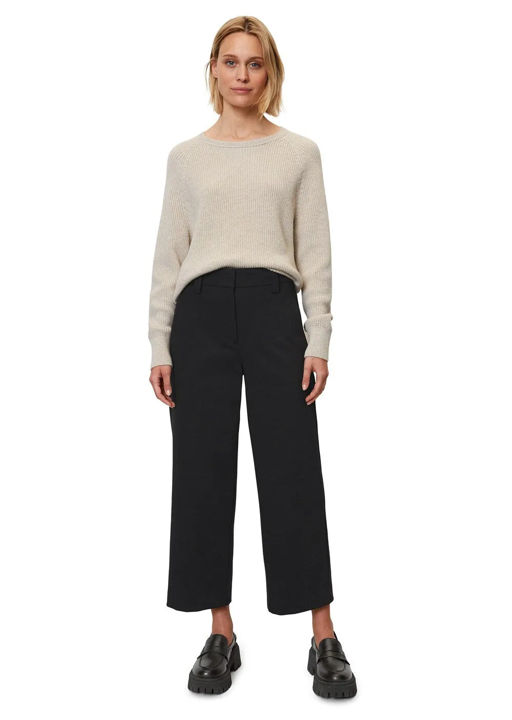 Marc OPolo wide leg trousers, black