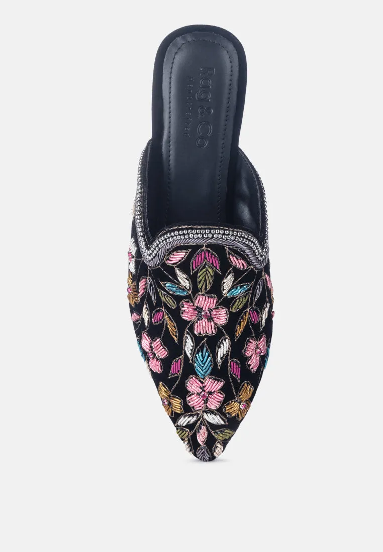 Marcella Embroidered Mules