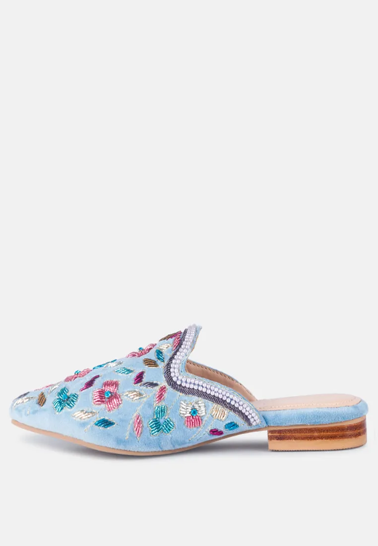 Marcella Embroidered Mules