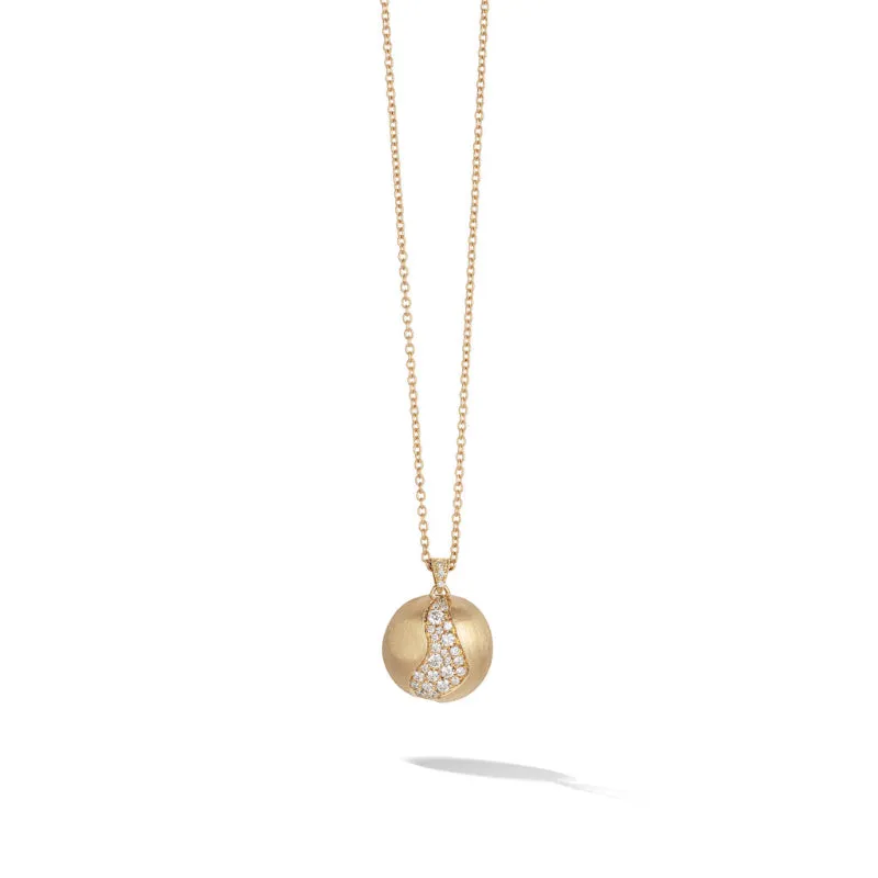 Marco Bicego Africa Collection 18K Yellow Gold and Diamond Long Pendant