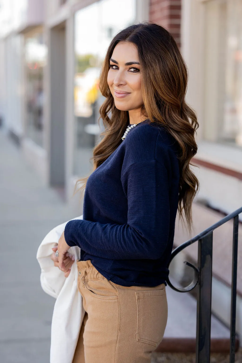 Marled Long Sleeve Tee