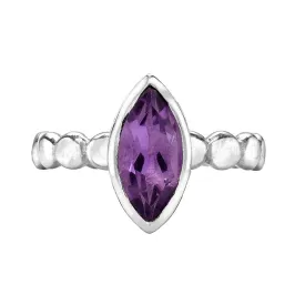 Marquise Amethyst Dewdrop Twinkle Ring