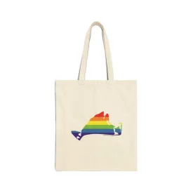 Martha's Vineyard Rainbow Island Canvas Tote Bag