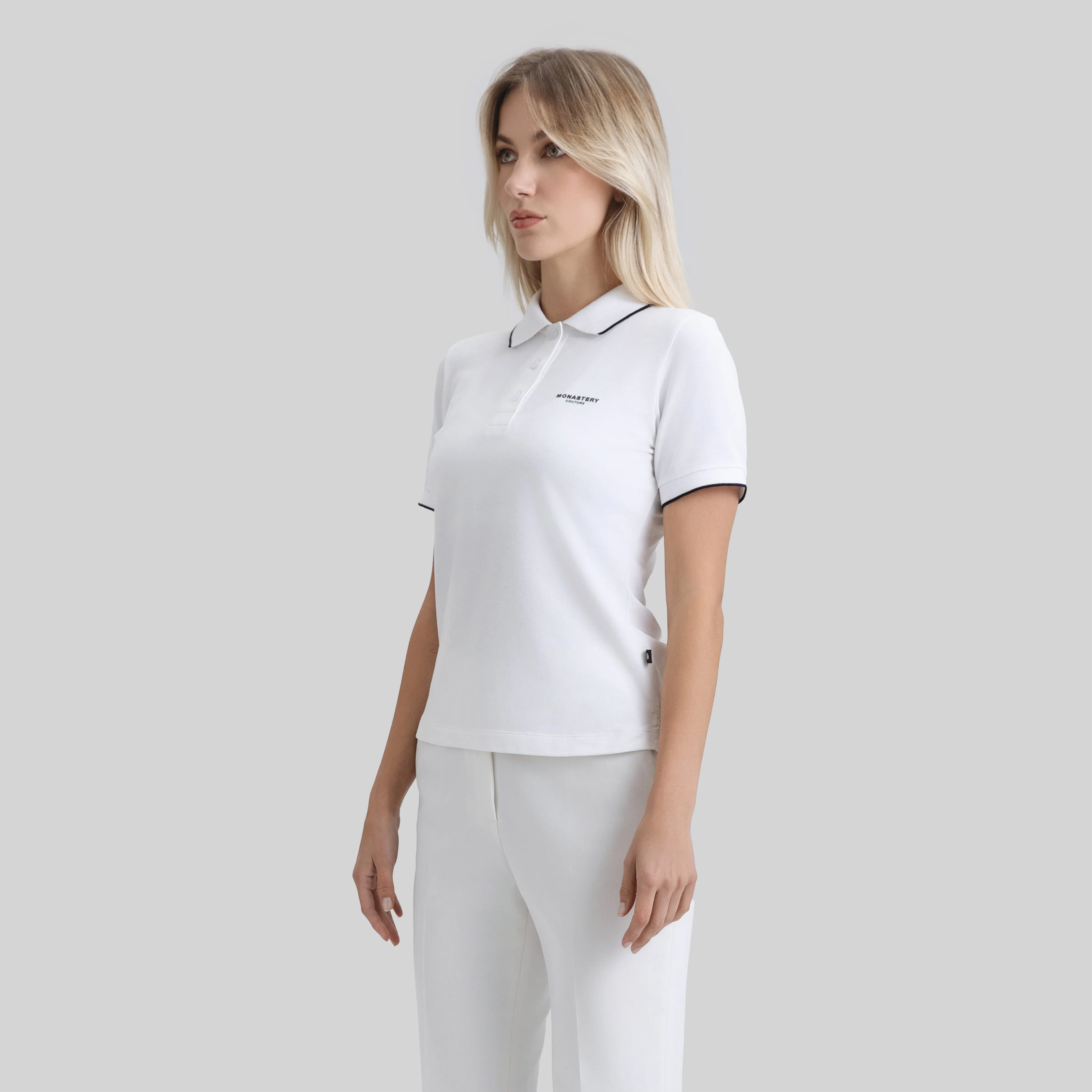 MATRA T-SHIRT WOMEN POLO WHITE