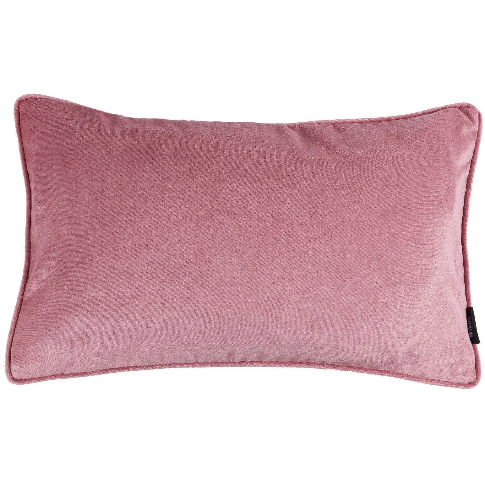 Matt Blush Pink Piped Velvet Cushion