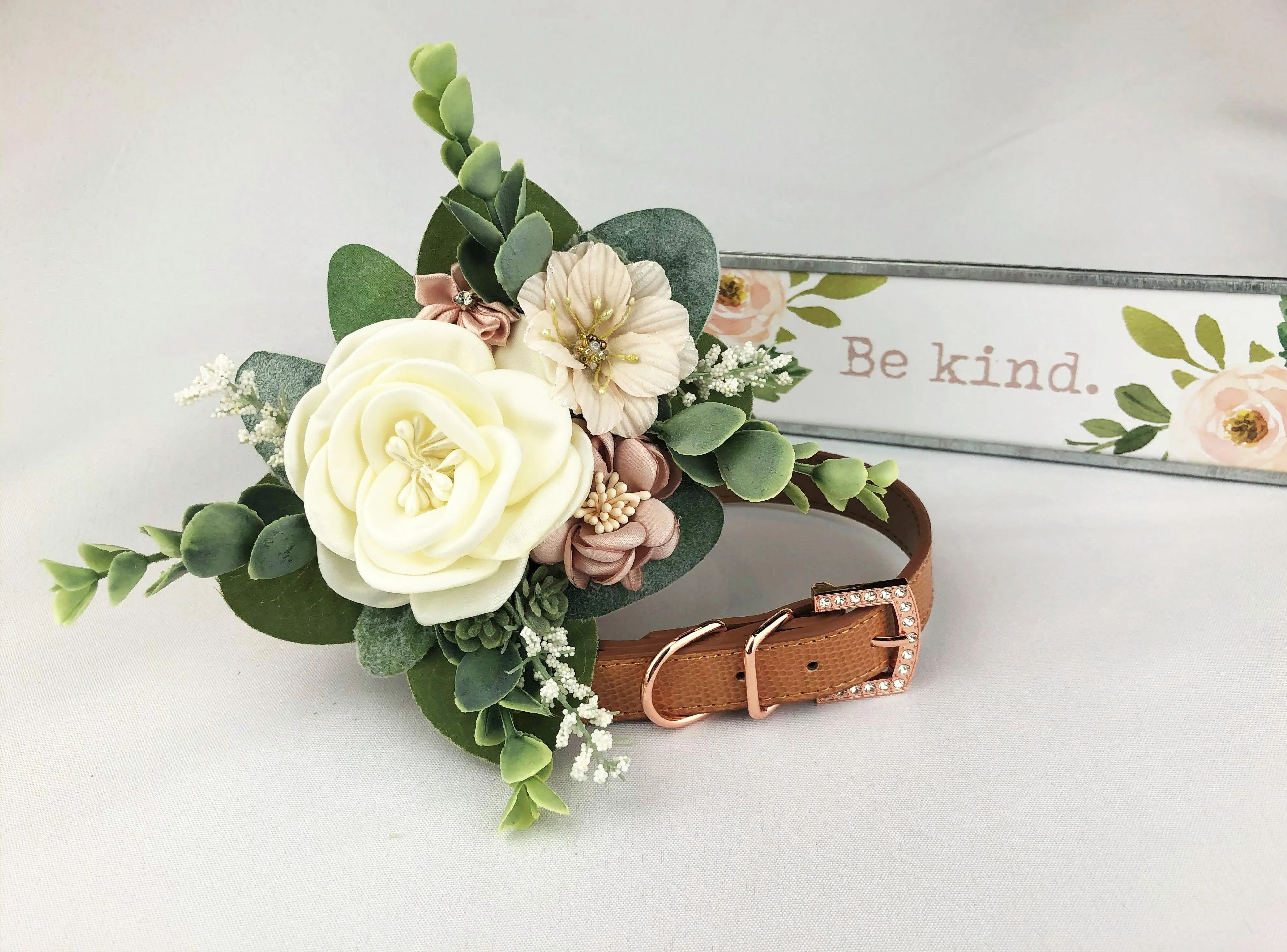 Mauve and Ivory Succulent Wedding Collar