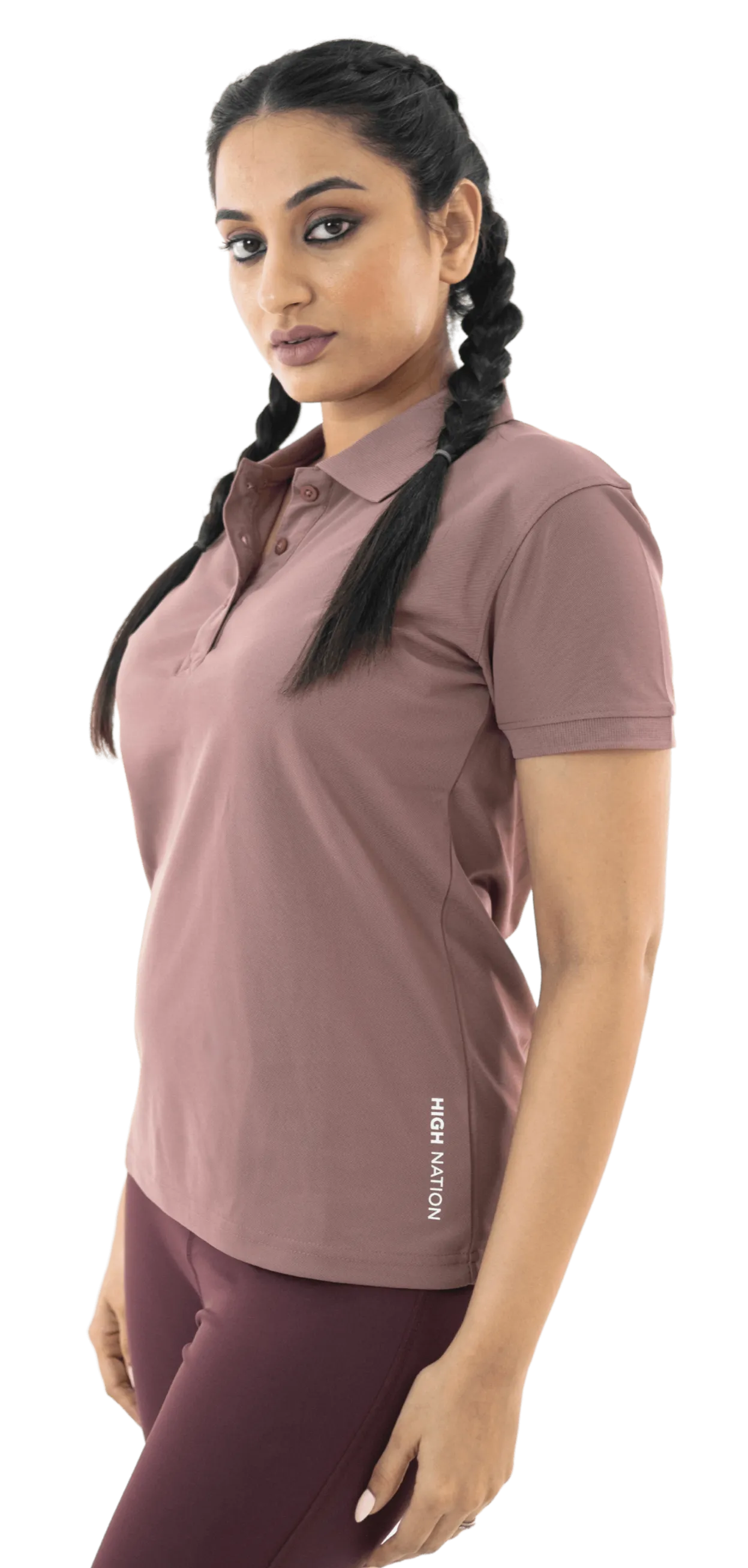 Mauve Brown Mars Polo Tee