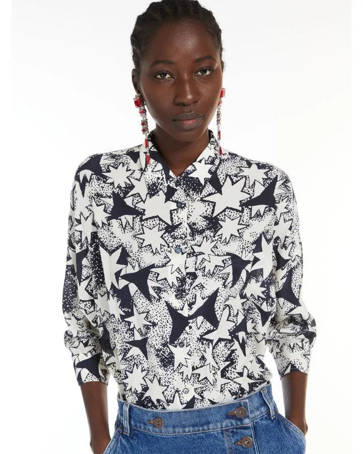 Max Mara Weekend Peana Flared Print Blouse