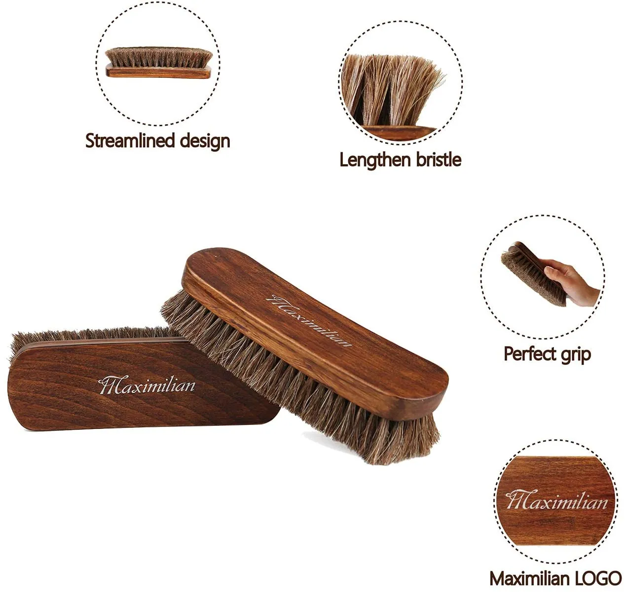 MAXIMILIAN 8" Shoe Shine Brush