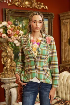 Mcqueen Green Plaid Blazer