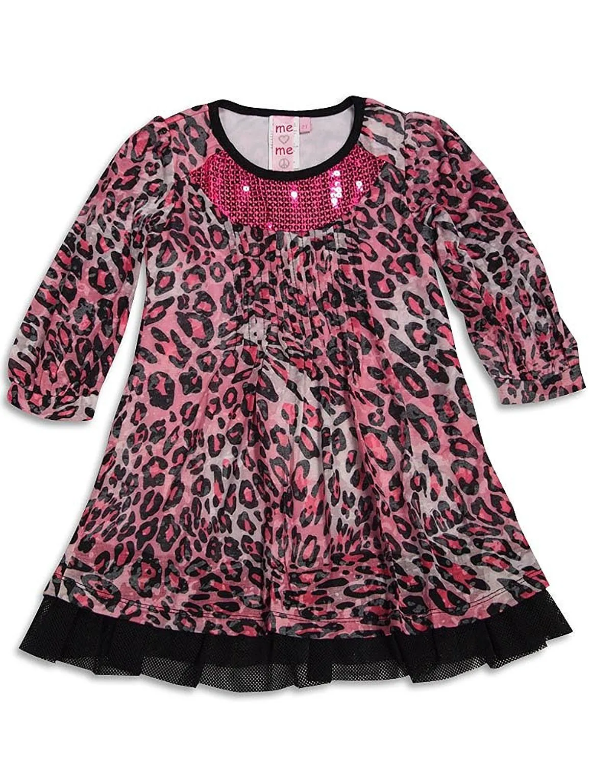 Me Me Me by Lipstik - Little Girls Long Sleeve Dress Asst Fabrics