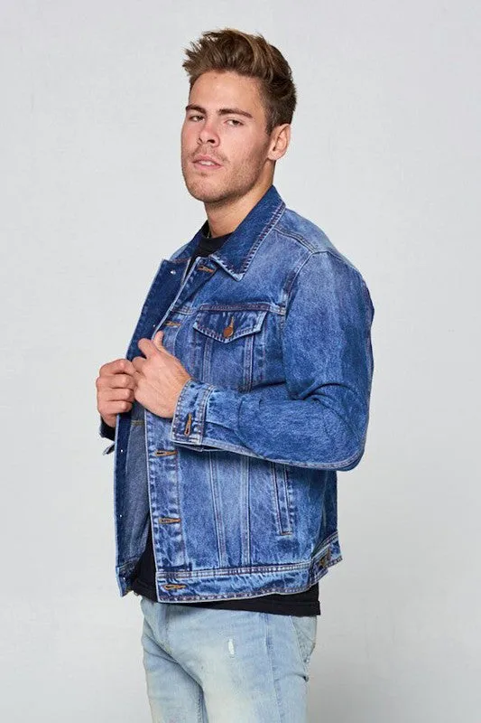 Medium Blue Men's Denim Jacket by Red Label