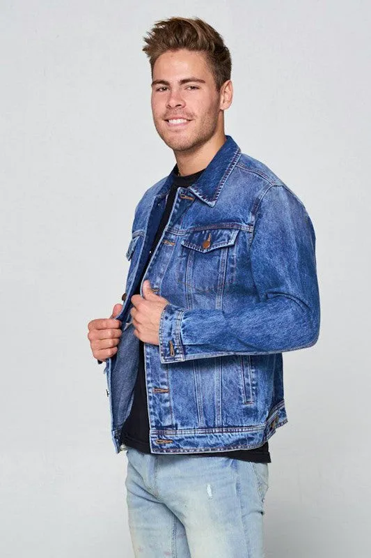 Medium Blue Men's Denim Jacket by Red Label