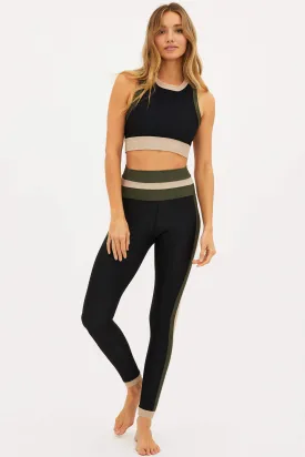 Melinda Legging Military Olive Colorblock