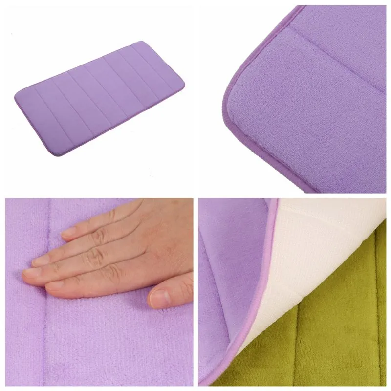 Memory Foam Bath Mat - Soft & Absorbent Bathroom Rugs Non Slip Large Bath Rug Runner Thick, Machine Wash, Easier to Dry for Kitchen Bathroom Floors