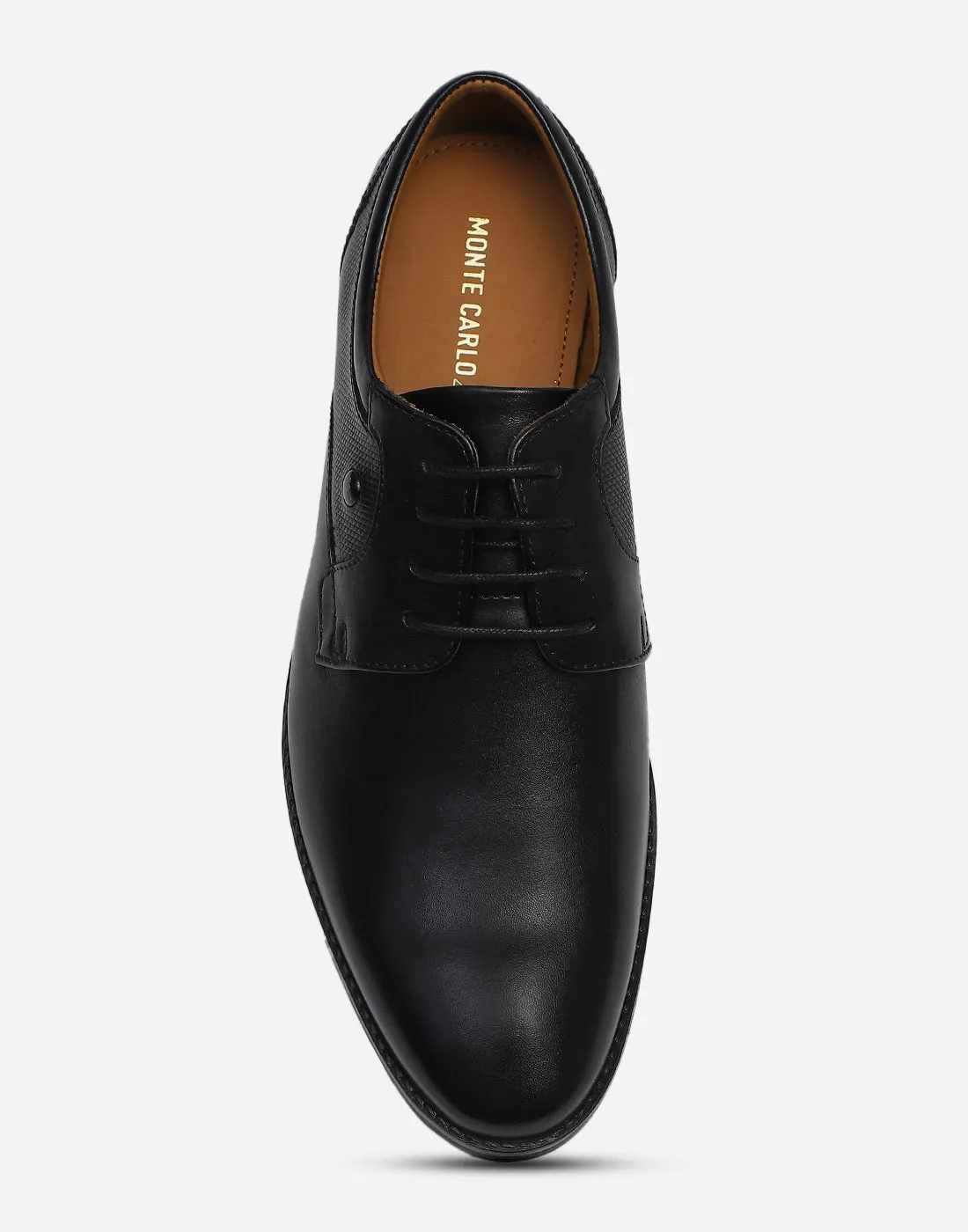 Men Black Lace Up Genuine Leather Formal Derby