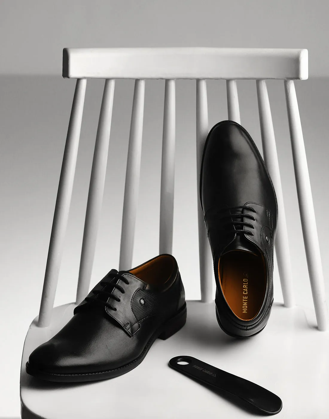 Men Black Lace Up Genuine Leather Formal Derby