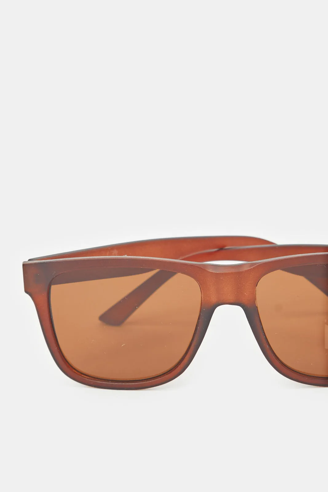 Men Brown Plain Wayfarer Sunglasses