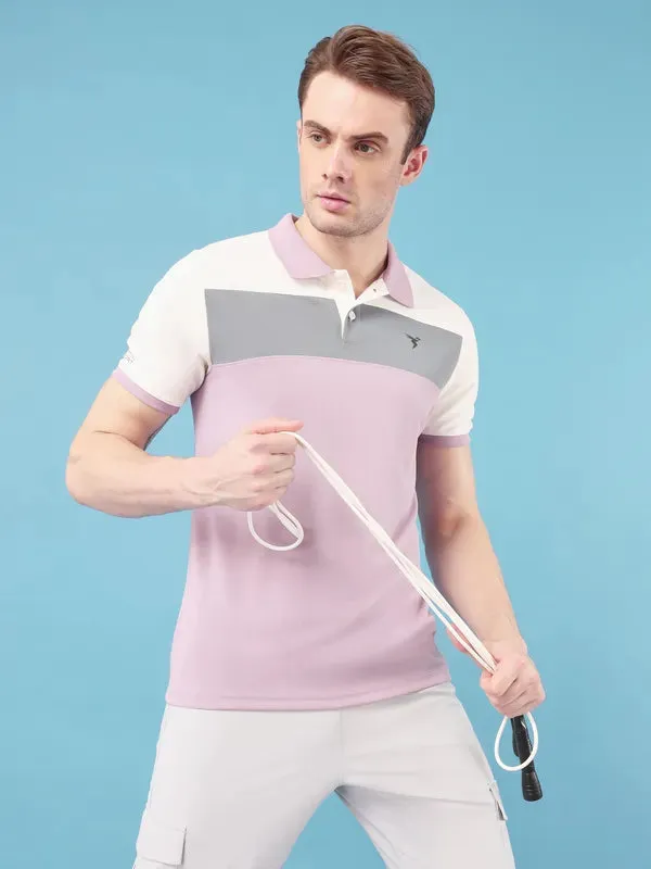 Men Colorblock Slim Fit Polo T-shirt with TECHNO COOL 