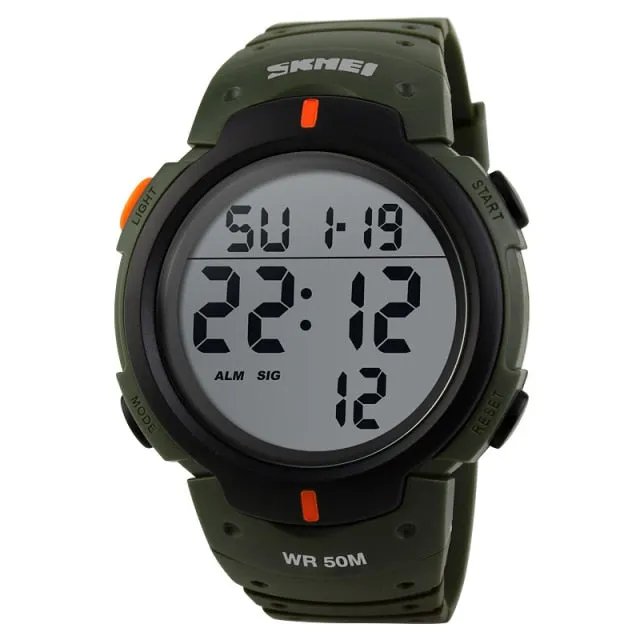 Men Ladies Sports Watches Chronos Countdown Watch Waterproof LED Digital Watch