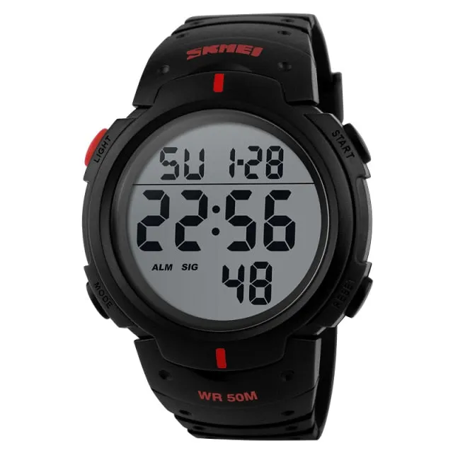 Men Ladies Sports Watches Chronos Countdown Watch Waterproof LED Digital Watch