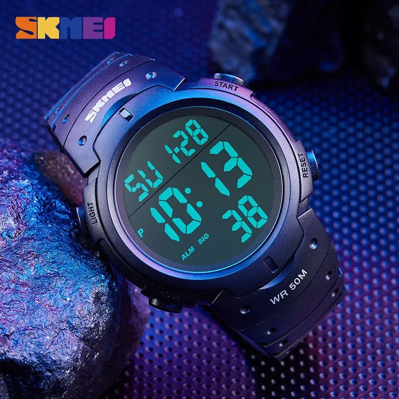 Men Ladies Sports Watches Chronos Countdown Watch Waterproof LED Digital Watch